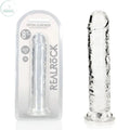 REALROCK 20 cm Straight Dildo - Transparent -  20 cm (8'') Dong Shots Toys Discreet Intimate Essentials.