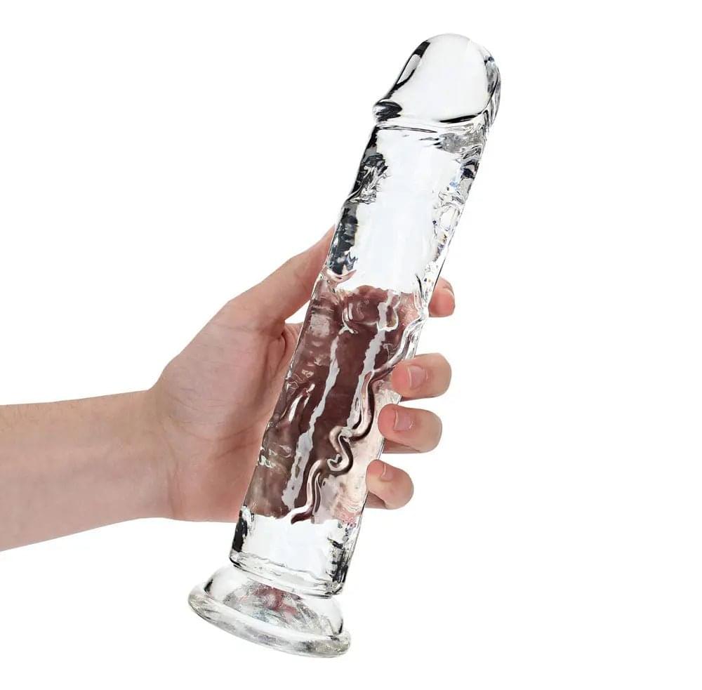 REALROCK 28 cm Straight Dildo - Transparent -  28 cm (10'') Dong Shots Toys Discreet Intimate Essentials.