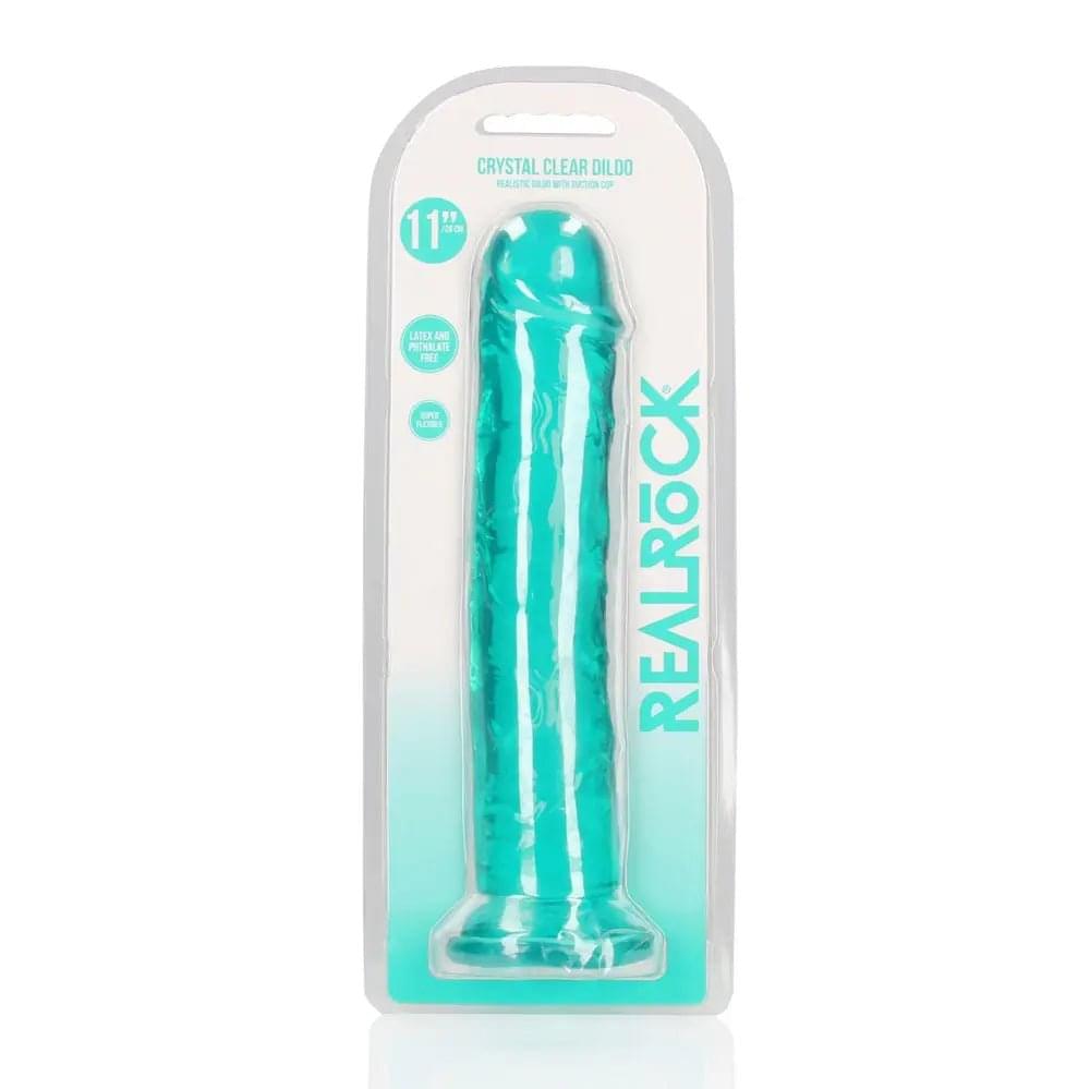 REALROCK 31 cm Straight Dildo - Turquoise - Turquoise 31 cm (11'') Dong Shots Toys Discreet Intimate Essentials.