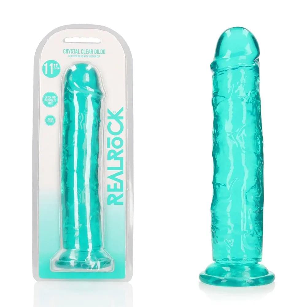 REALROCK 31 cm Straight Dildo - Turquoise - Turquoise 31 cm (11'') Dong Shots Toys Discreet Intimate Essentials.