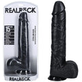 REALROCK 38cm Extra Long Dildo with Balls -  -  38 cm (15'') Extra Long Dong Shots Toys Discreet Intimate Essentials.