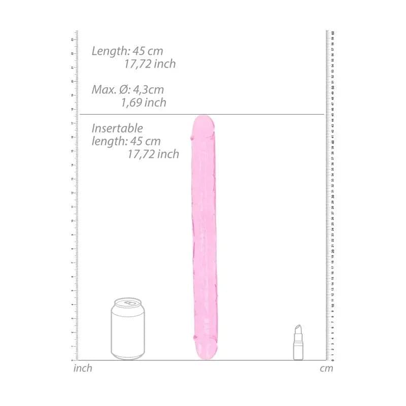 REALROCK 45 cm Double Dong -  -  45 cm (18'') Double Dong Shots Toys Discreet Intimate Essentials.