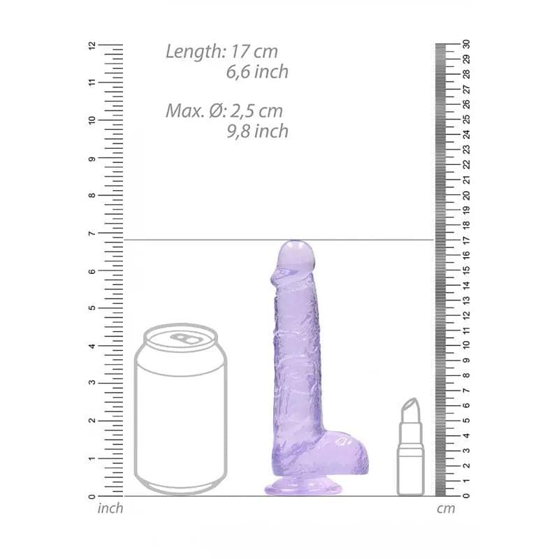 REALROCK 6'' Realistic Dildo With Balls -  15.2 cm Dong Shots Toys Discreet Intimate Essentials.