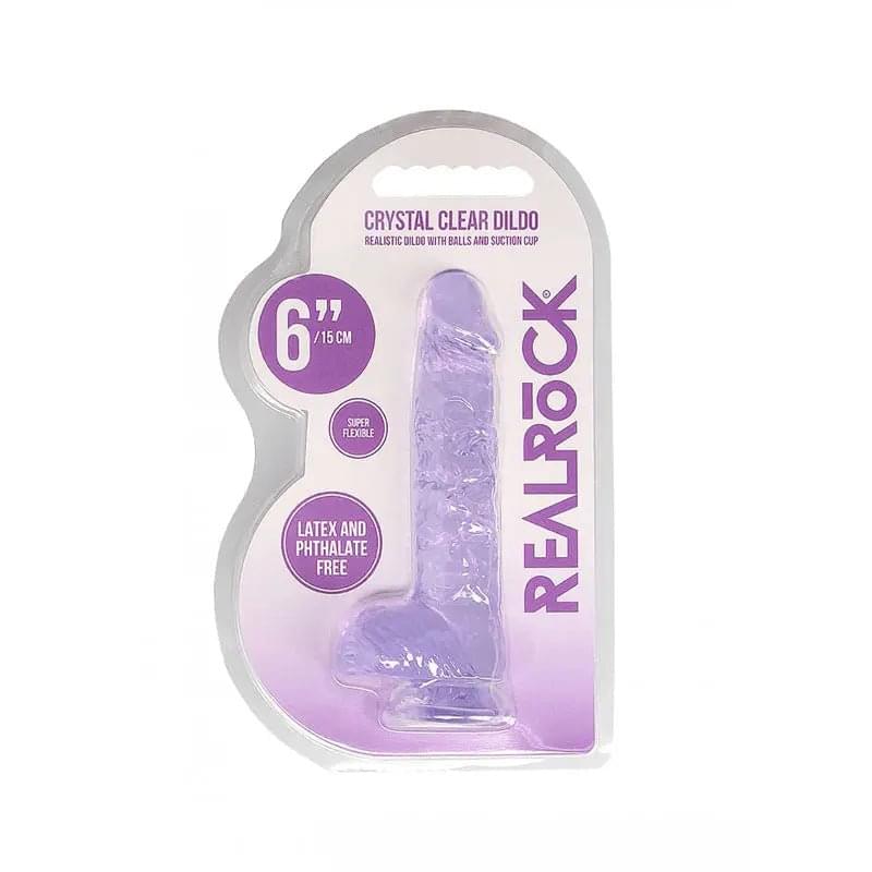 REALROCK 6'' Realistic Dildo With Balls -  15.2 cm Dong Shots Toys Discreet Intimate Essentials.