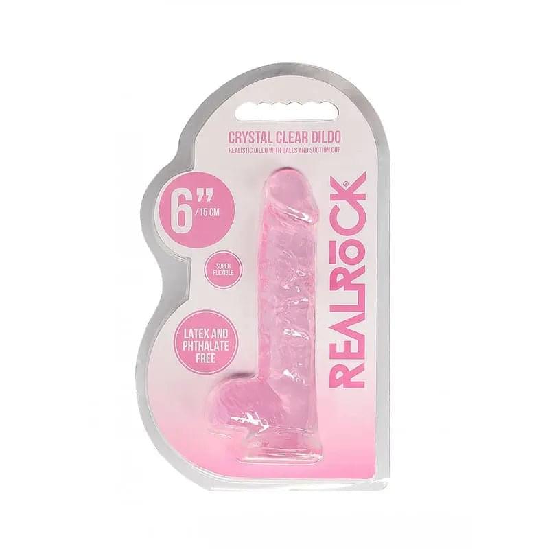 REALROCK 6'' Realistic Dildo With Balls -  15.2 cm Dong Shots Toys Discreet Intimate Essentials.