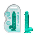 REALROCK 6'' Realistic Dildo With Balls - Turquoise 15.2 cm Dong Shots Toys Discreet Intimate Essentials.