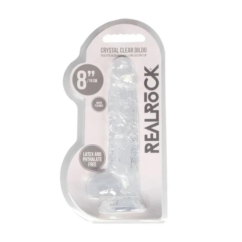 REALROCK 8'' Realistic Dildo With Balls -  20.3 cm Dong Shots Toys Discreet Intimate Essentials.