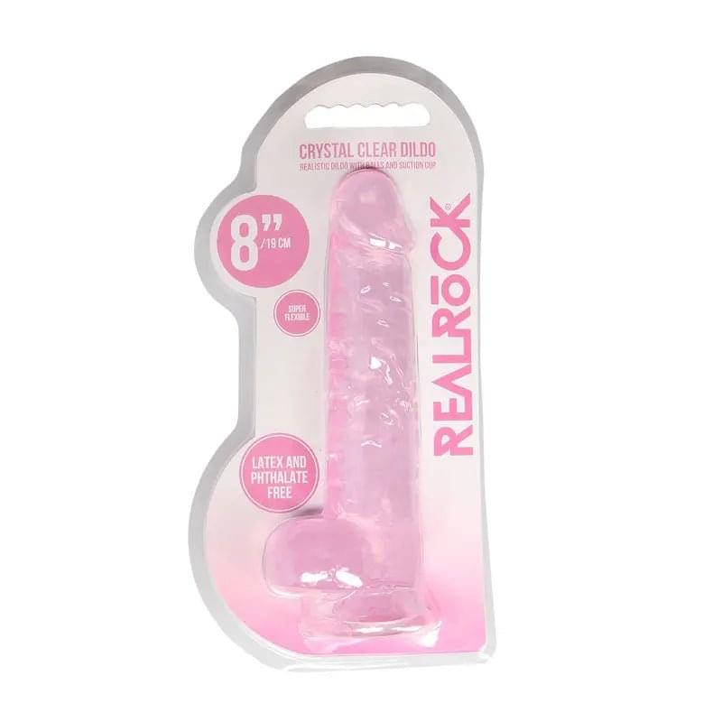 REALROCK 8'' Realistic Dildo With Balls -  20.3 cm Dong Shots Toys Discreet Intimate Essentials.