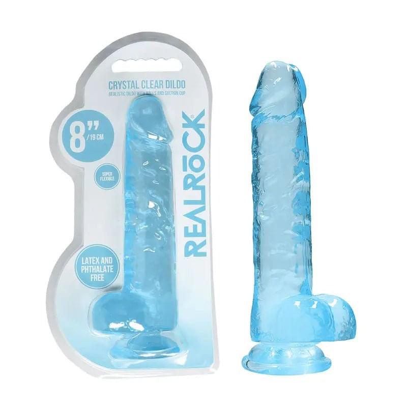 REALROCK 8'' Realistic Dildo With Balls -  20.3 cm Dong Shots Toys Discreet Intimate Essentials.