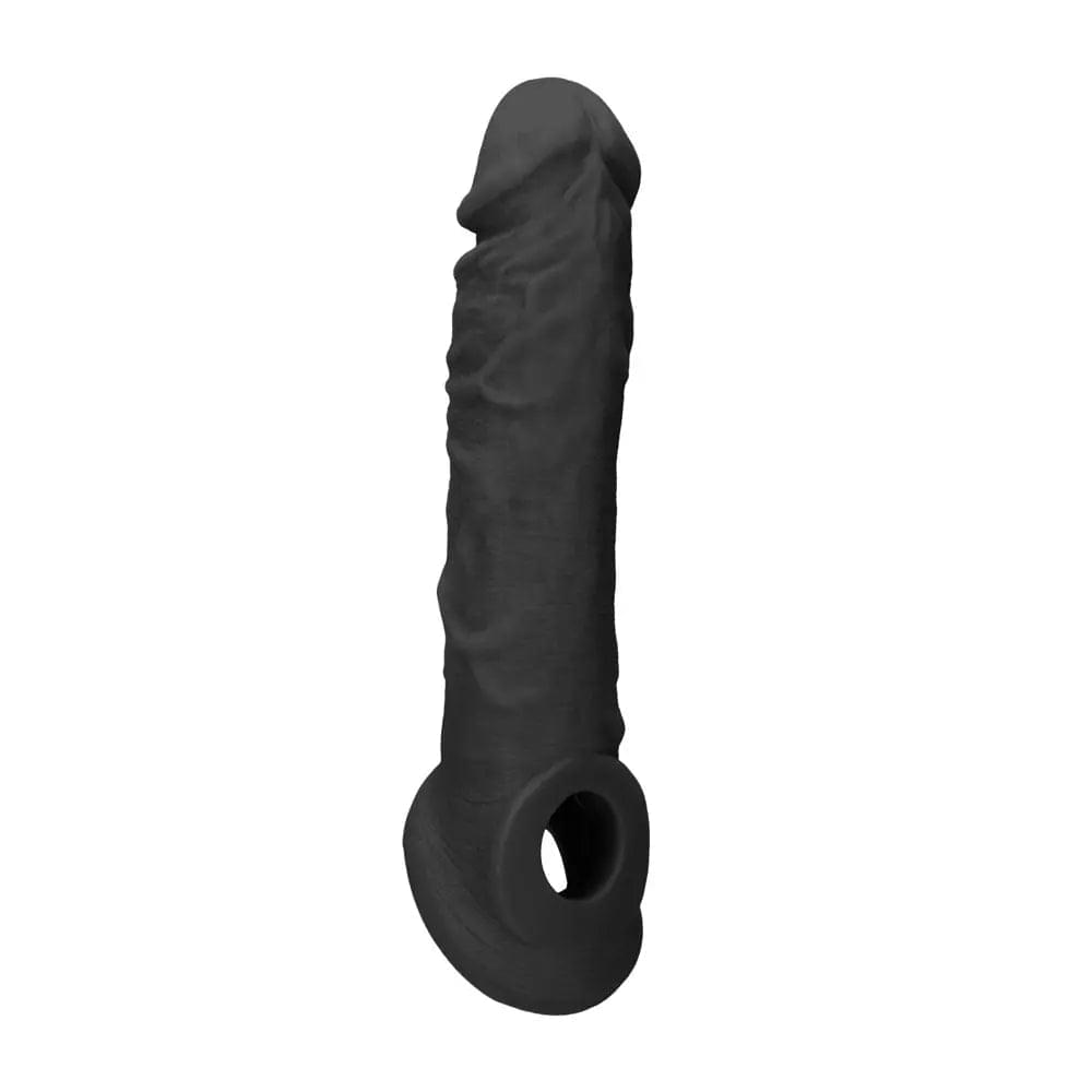 REALROCK 8'' Realistic Penis Extender with Rings -  -  20.3 cm Penis Extension Sleeve Shots Toys Discreet Intimate Essentials.