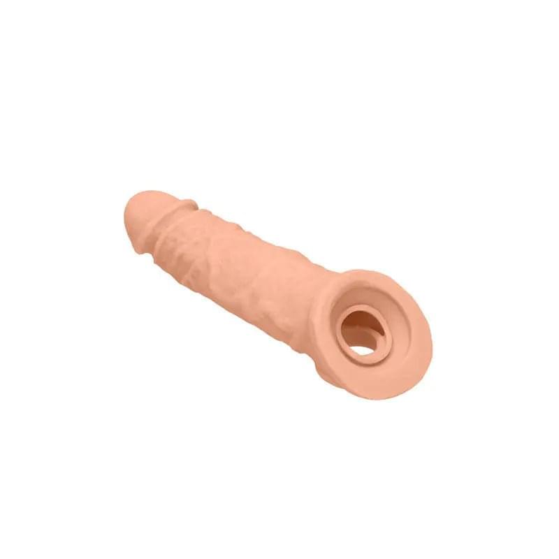 REALROCK 8'' Realistic Penis Extender with Rings -  20.3 cm Penis Extension Sleeve Shots Toys Discreet Intimate Essentials.