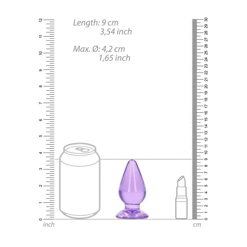 REALROCK 9 cm Anal Plug -  -  9 cm (3.5'') Butt Plug Shots Toys Discreet Intimate Essentials.