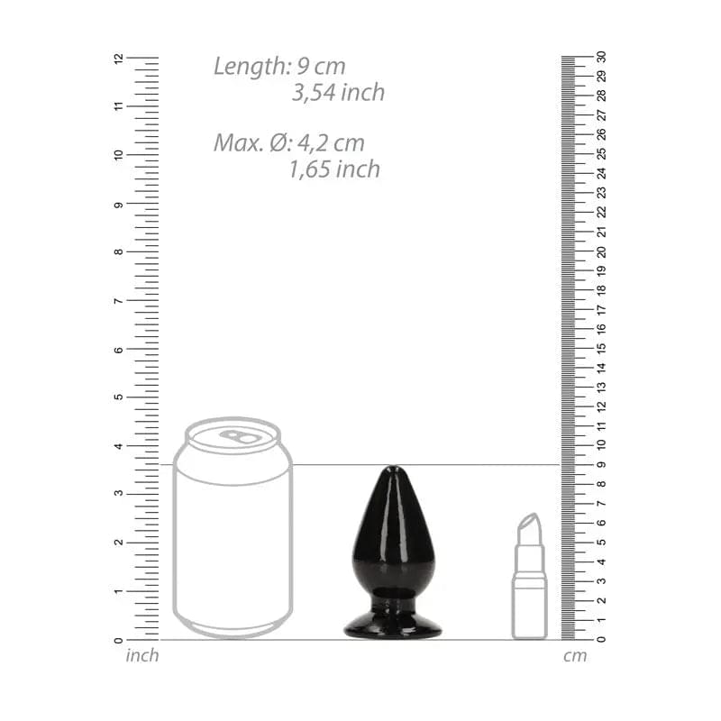 REALROCK 9 cm Anal Plug -  -  9 cm (3.5'') Butt Plug Shots Toys Discreet Intimate Essentials.