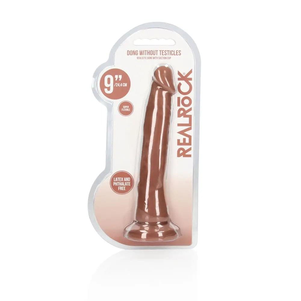 REALROCK 9'' Realistic Dildo - Tan - Tan 22.9 cm Dong Shots Toys Discreet Intimate Essentials.