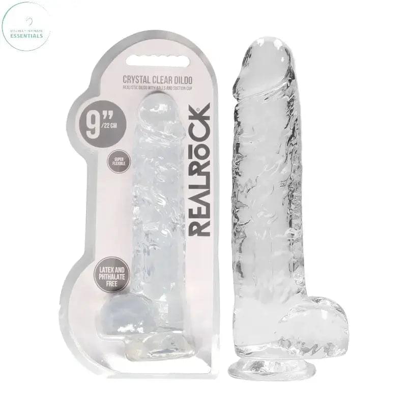 RealRock 9'' Realistic Dildo With Balls -  22.9 cm Dong Shots Toys Discreet Intimate Essentials.
