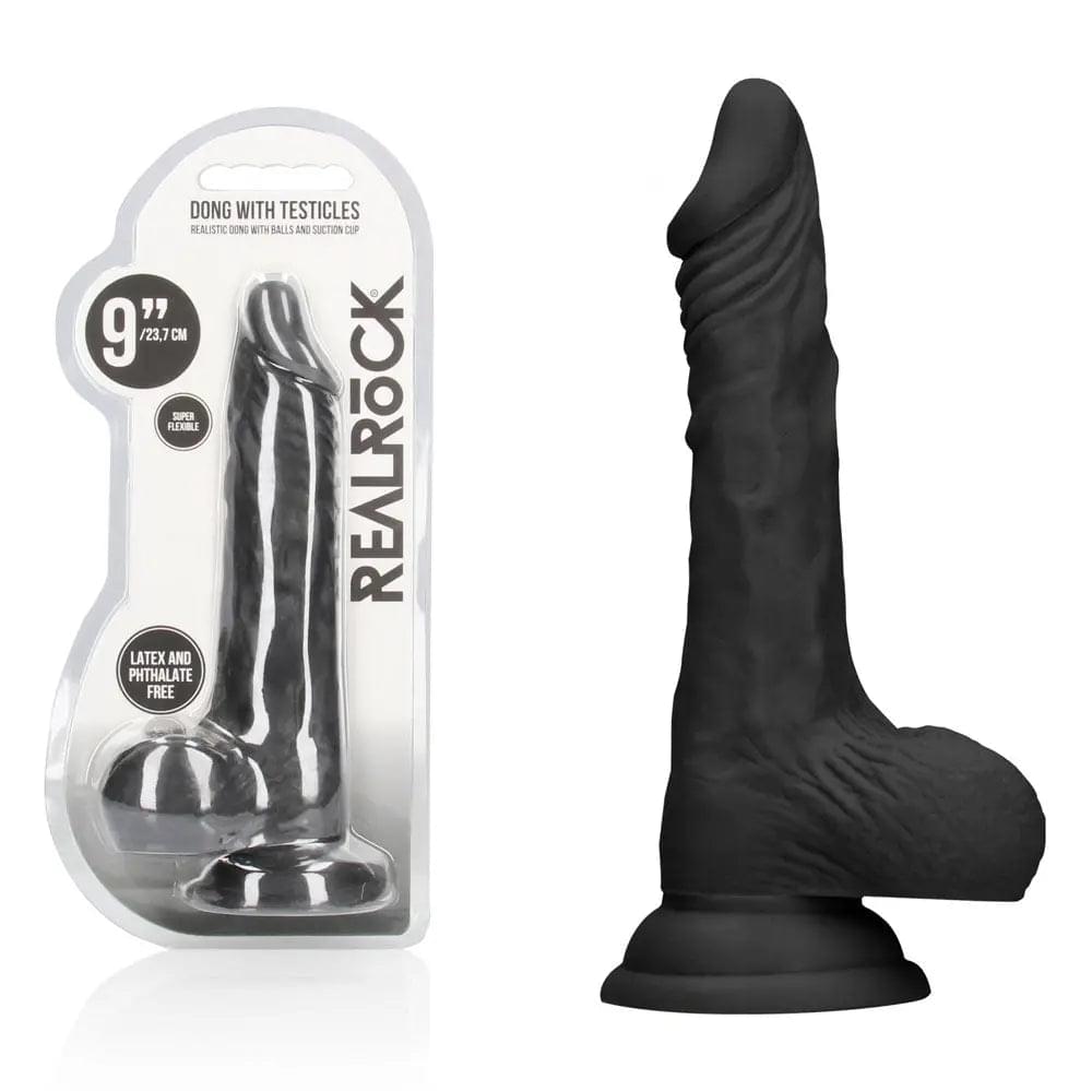REALROCK 9'' Realistic Dong with Balls -  -  22.9 cm Dong Shots Toys Discreet Intimate Essentials.