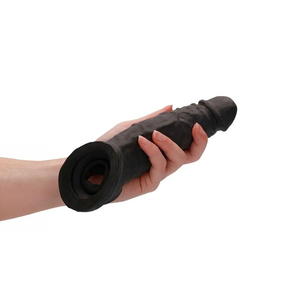 REALROCK 9'' Realistic Penis Extender with Rings -  -  22.9 cm Penis Extension Sleeve Shots Toys Discreet Intimate Essentials.
