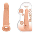 REALROCK 9'' Realistic Penis Extender with Rings -  22.9 cm Penis Extension Sleeve Shots Toys Discreet Intimate Essentials.