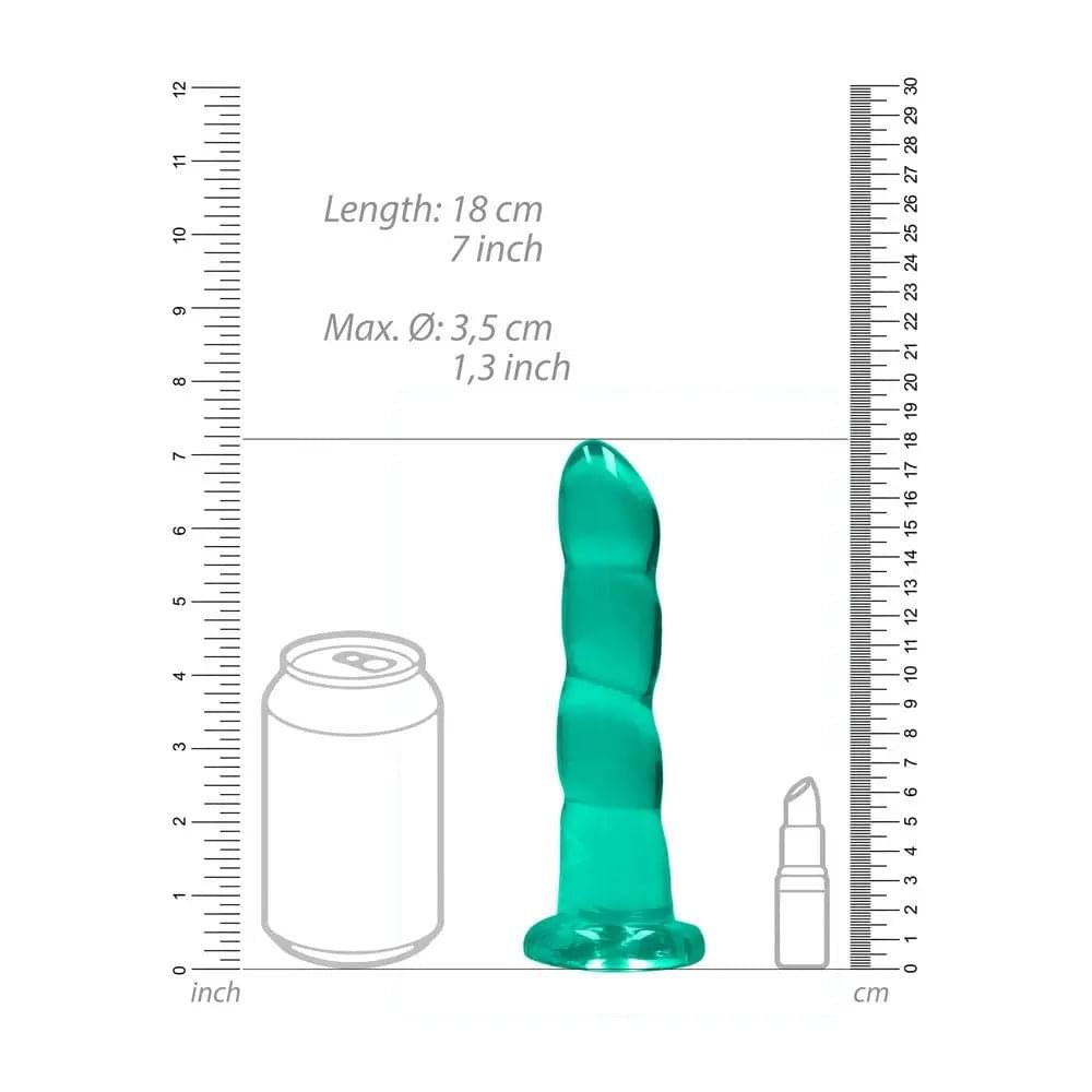 REALROCK Dildo With Suction - 17 cm - Turquoise - Turquoise 17 cm Dildo Shots Toys Discreet Intimate Essentials.