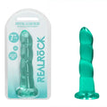 REALROCK Dildo With Suction - 17 cm - Turquoise - Turquoise 17 cm Dildo Shots Toys Discreet Intimate Essentials.
