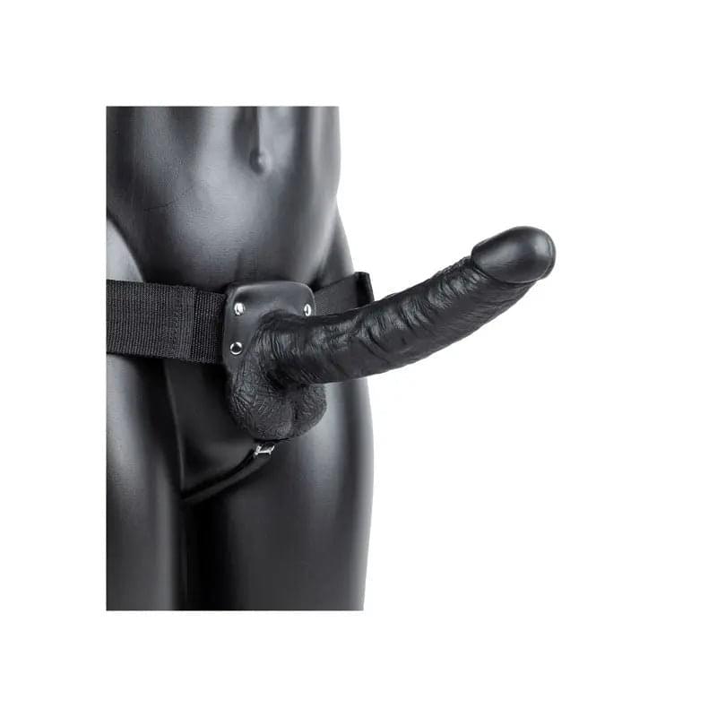 REALROCK Hollow Strapon with Balls - 23 cm  -  23 cm Hollow Strap-On Shots Toys Discreet Intimate Essentials.