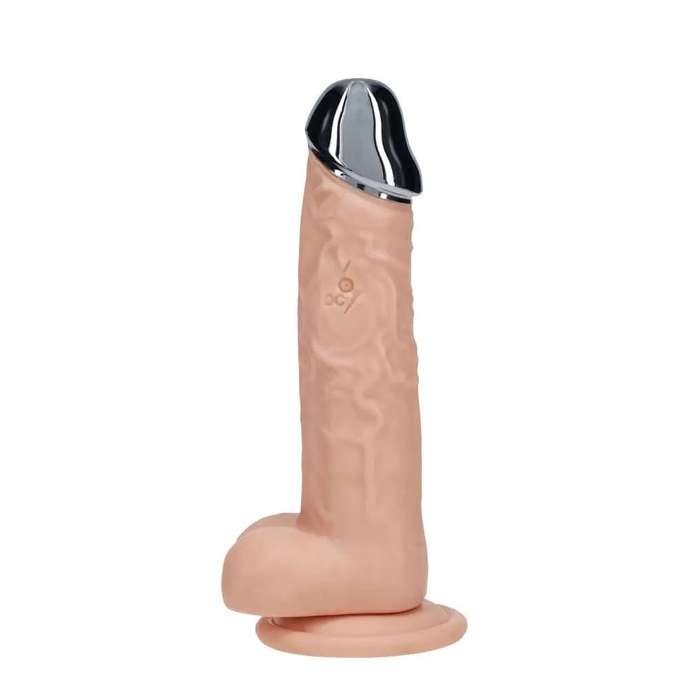 REALROCK Metal Head 7'' Rechargeable Dildo -  -  19 cm USB Rechargeable Vibrating Dildo with Metal Head and Wireless Remote Shots Toys Discreet Intimate Essentials.
