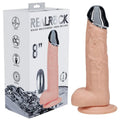 REALROCK Metal Head 8'' Rechargeable Dildo -  -  22 cm USB Rechargeable Vibrating Dildo with Metal Head and Wireless Remote Shots Toys Discreet Intimate Essentials.