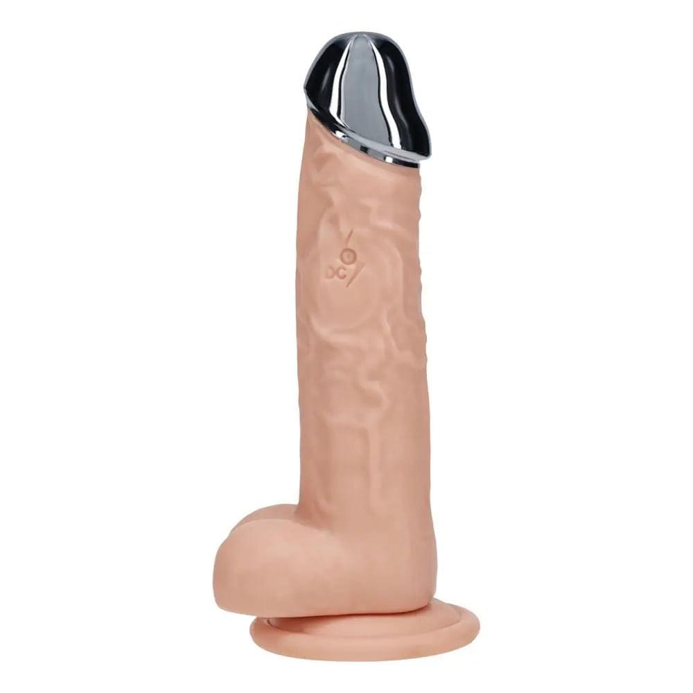 REALROCK Metal Head 8'' Rechargeable Dildo -  -  22 cm USB Rechargeable Vibrating Dildo with Metal Head and Wireless Remote Shots Toys Discreet Intimate Essentials.