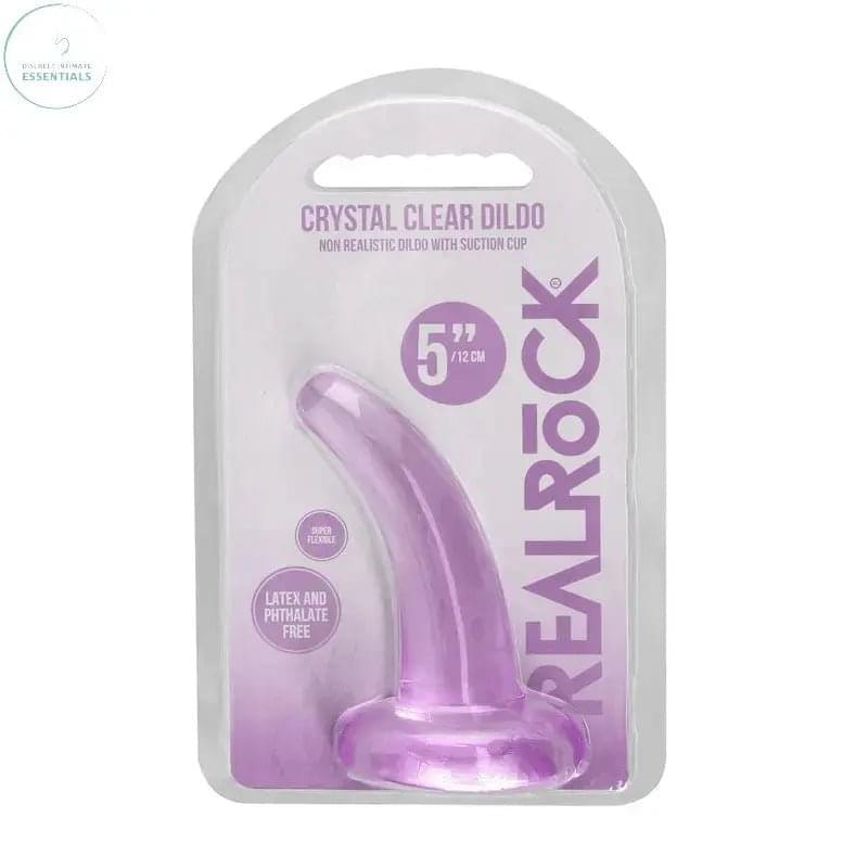 REALROCK Non Realistic Dildo With Suction Cup - 11.5 cm -  11.5 cm Curved Pegging Dong Shots Toys Discreet Intimate Essentials.