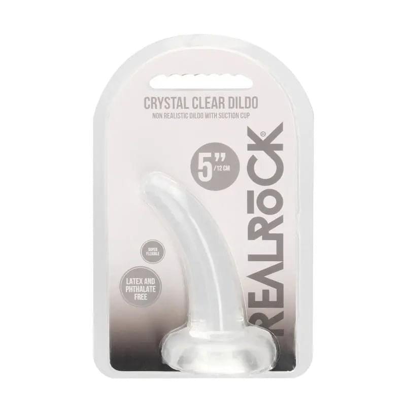 REALROCK Non Realistic Dildo With Suction Cup - 11.5 cm -  11.5 cm Curved Pegging Dong Shots Toys Discreet Intimate Essentials.