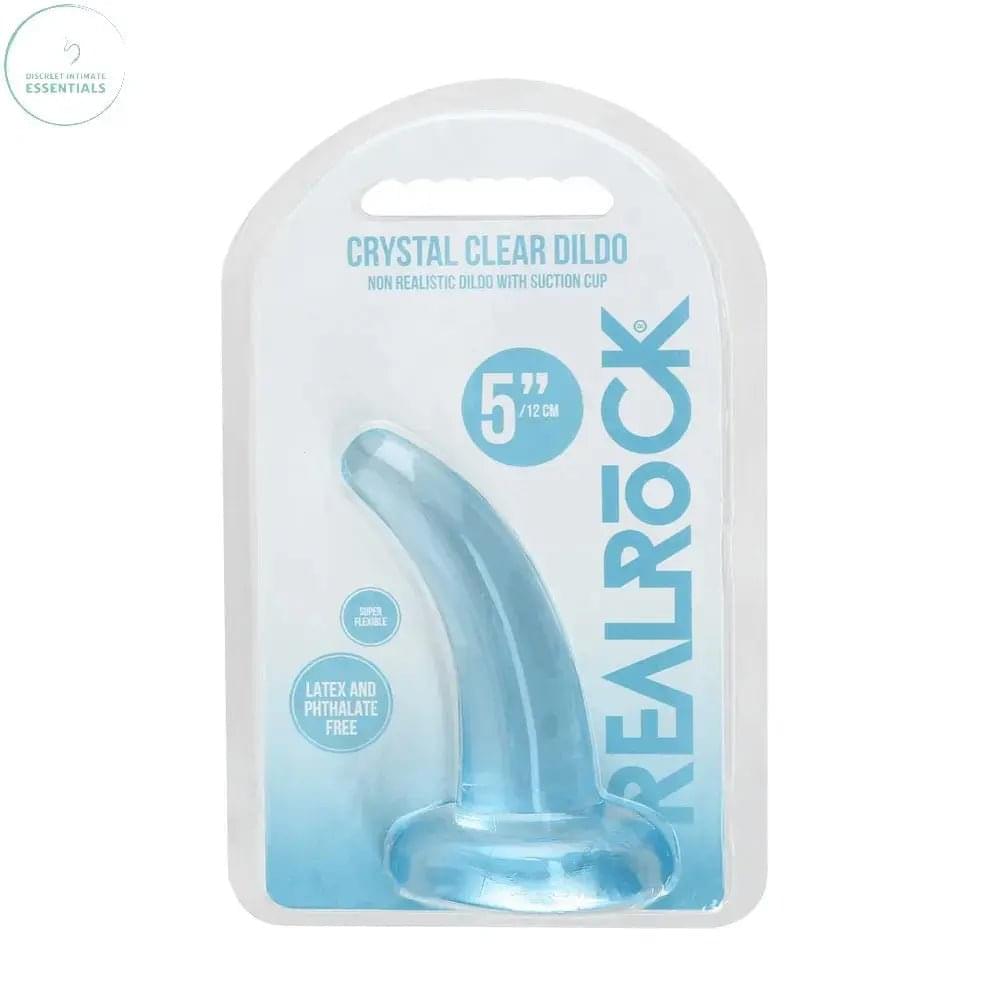REALROCK Non Realistic Dildo With Suction Cup - 11.5 cm -  -  11.5 cm Curved Pegging Dong Shots Toys Discreet Intimate Essentials.