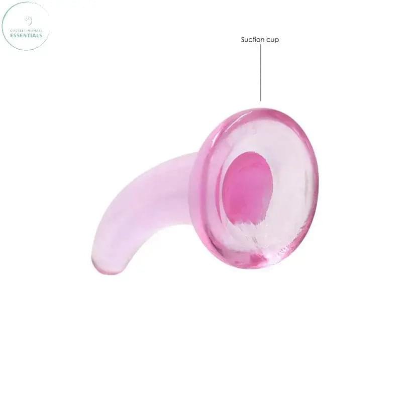 REALROCK Non Realistic Dildo With Suction Cup - 11.5 cm -  11.5 cm Curved Pegging Dong Shots Toys Discreet Intimate Essentials.