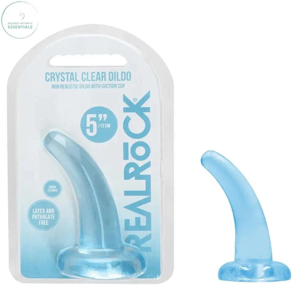 REALROCK Non Realistic Dildo With Suction Cup - 11.5 cm -  -  11.5 cm Curved Pegging Dong Shots Toys Discreet Intimate Essentials.