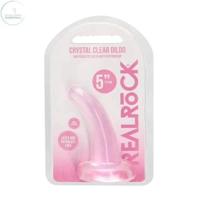 REALROCK Non Realistic Dildo With Suction Cup - 11.5 cm -  11.5 cm Curved Pegging Dong Shots Toys Discreet Intimate Essentials.