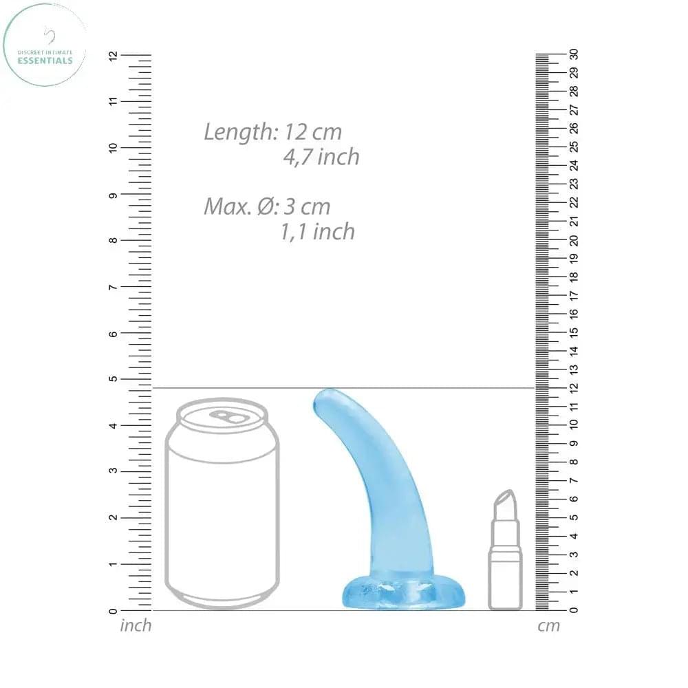 REALROCK Non Realistic Dildo With Suction Cup - 11.5 cm -  -  11.5 cm Curved Pegging Dong Shots Toys Discreet Intimate Essentials.