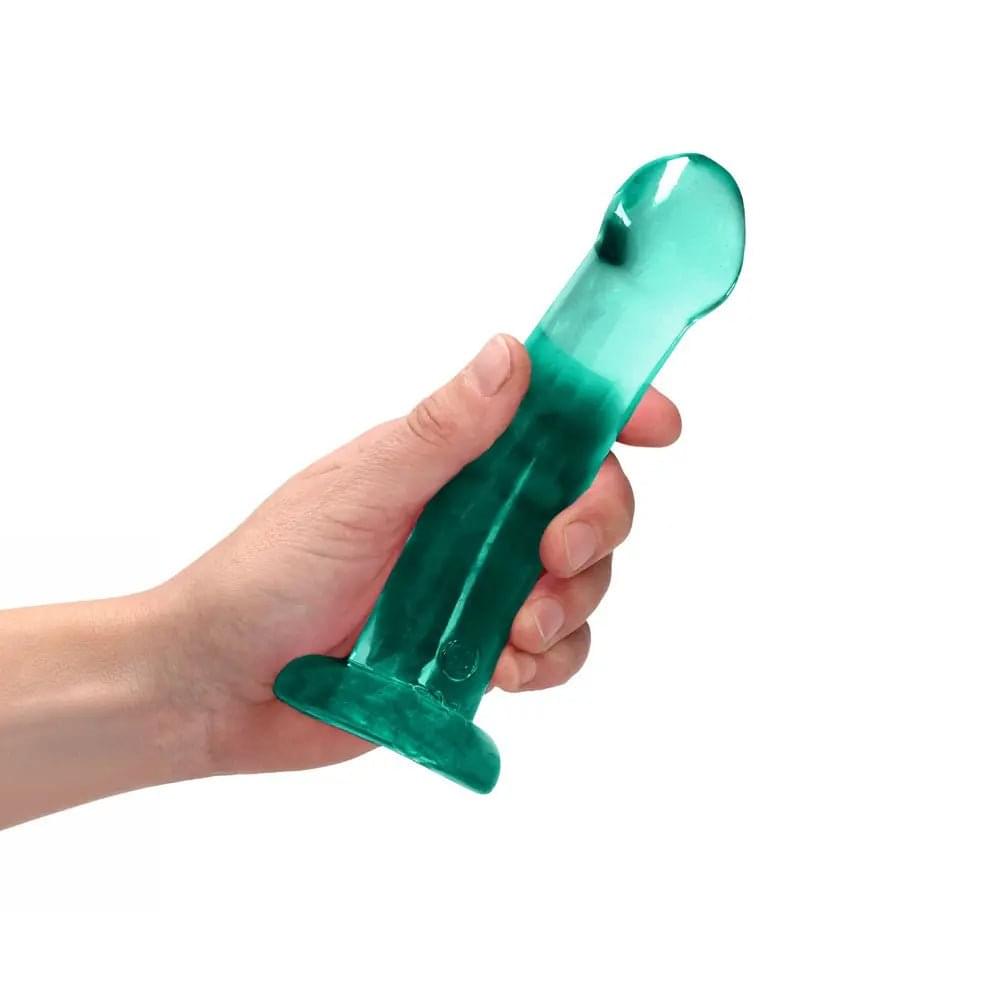 REALROCK Non Realistic Dildo With Suction Cup - 17 cm - Turquoise - Turquoise 17 cm Dong Shots Toys Discreet Intimate Essentials.