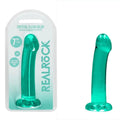 REALROCK Non Realistic Dildo With Suction Cup - 17 cm - Turquoise - Turquoise 17 cm Dong Shots Toys Discreet Intimate Essentials.