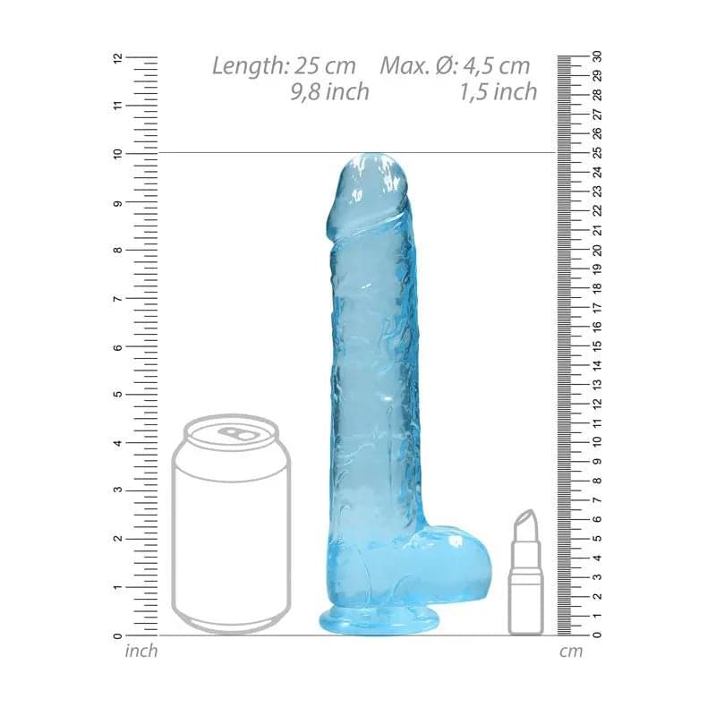 REALROCK Realistic Dildo With Balls 9IN - Shots Toys Discreet Intimate Essentials.