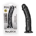 REALROCK Realistic Regular Curved Dildo with Suction Cup - 18 cm -  18 cm (7'') Dong Shots Toys Discreet Intimate Essentials.