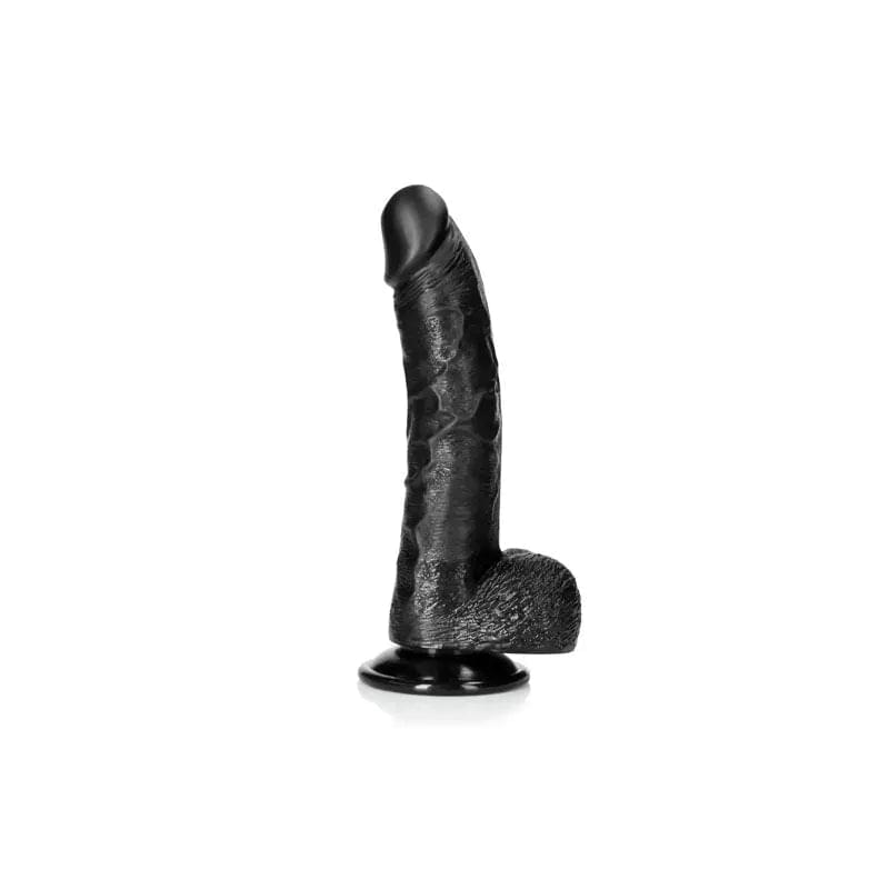 REALROCK Realistic Regular Curved Dong with Balls - 20.5 cm -  20.5 cm (8'') Dong Shots Toys Discreet Intimate Essentials.