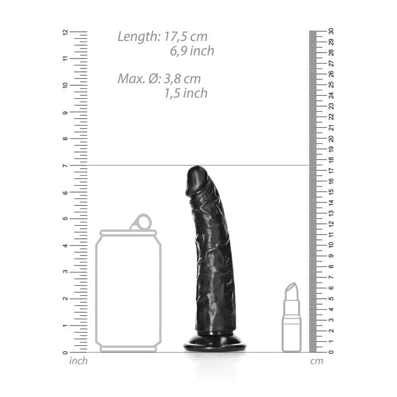 REALROCK Realistic Slim Dildo without Balls - 15.5 cm -  15.5 cm (6'') Dong Shots Toys Discreet Intimate Essentials.