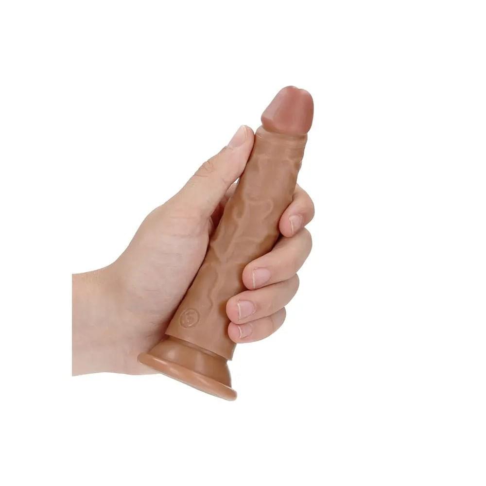 REALROCK Realistic Slim Dildo without Balls - 15.5 cm - Tan 15.5 cm (6'') Dong Shots Toys Discreet Intimate Essentials.
