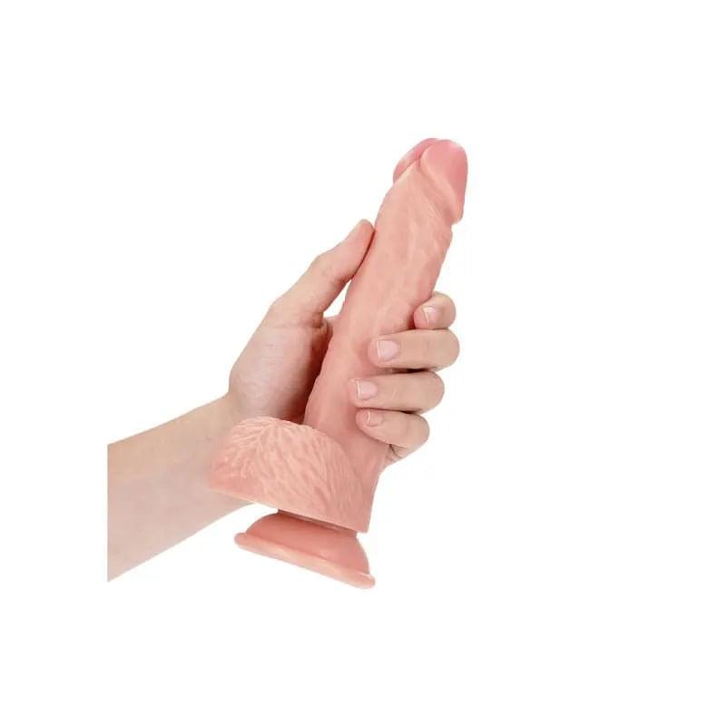 REALROCK Straight Realistic Dildo with Balls - 20.5 cm -  20.5 cm (8'') Dong Shots Toys Discreet Intimate Essentials.