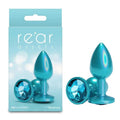 Rear Assets Iridescent - Small - Teal - Iridescent Teal 7.1 cm Small Butt Plug NS Novelties Discreet Intimate Essentials.