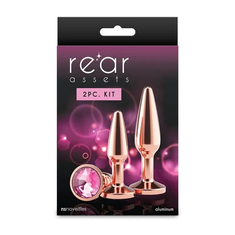 Rear Assets Tapered Trainer Kit -  -  Metal Butt Plugs - Set of 2 Sizes NS Novelties Discreet Intimate Essentials.