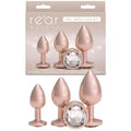 Rear Assets Trainer Kit - Iridescent Champagne - Iridescent Champagne Metallic Butt Plugs - Set of 3 Sizes NS Novelties Discreet Intimate Essentials.