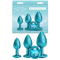 Rear Assets Trainer Kit - Iridescent Teal - Iridescent Teal Metallic Butt Plugs - Set of 3 Sizes NS Novelties Discreet Intimate Essentials.