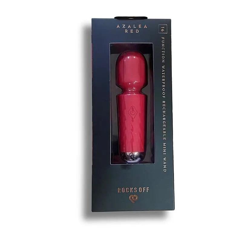 Rechargeable 16 Mode Silicone Mini Wand Azalea Red Rocks Off Discreet Intimate Essentials.