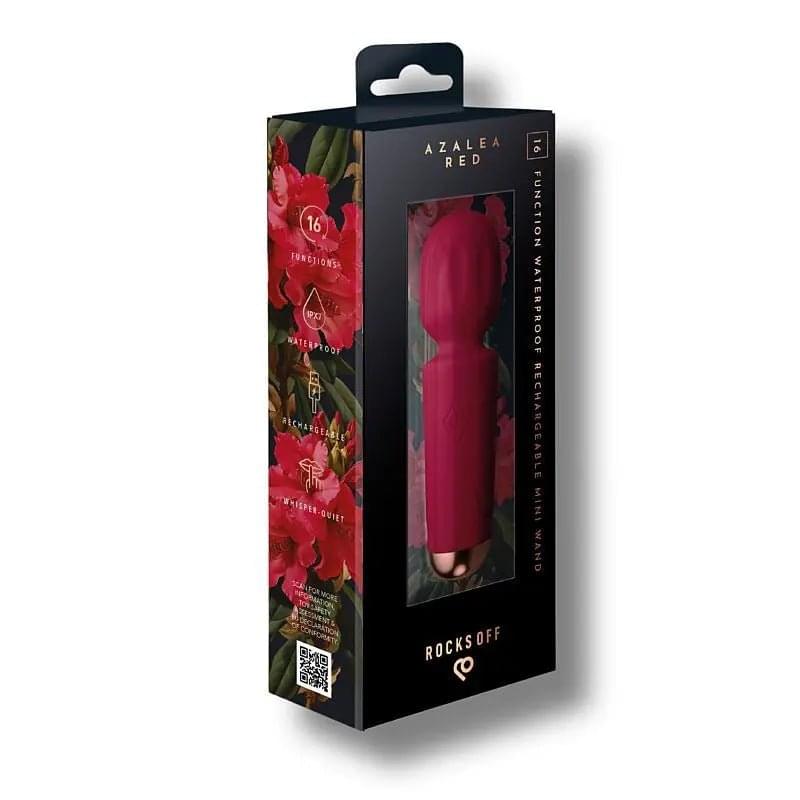 Rechargeable 16 Mode Silicone Mini Wand Azalea Red Rocks Off Discreet Intimate Essentials.
