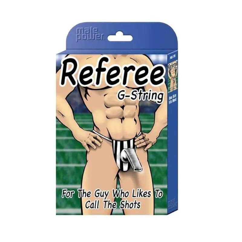 Referee Novelty G-String Black Male Power Discreet Intimate Essentials.